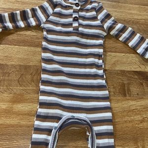 3-6 month ribbed striped outfit.